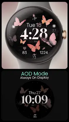 Butterfly Digital Watch Face screenshot 7