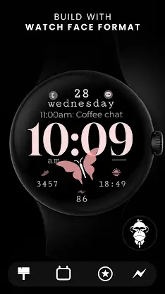 Butterfly simple watch face screenshot 5