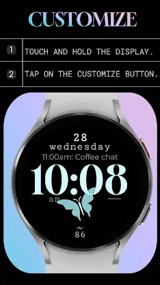 Butterfly simple watch face screenshot 7