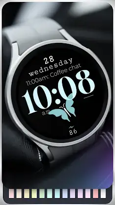 Butterfly simple watch face screenshot 2