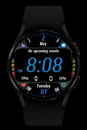 Carbon Watch Face Wear OS screenshot 5