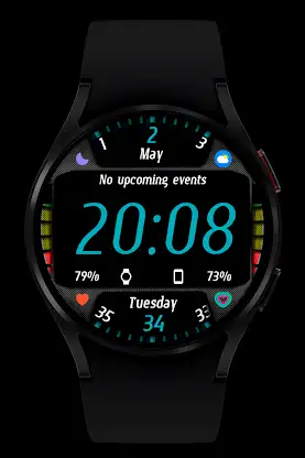 Carbon Watch Face Wear OS screenshot 2