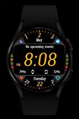 Carbon Watch Face Wear OS screenshot 3