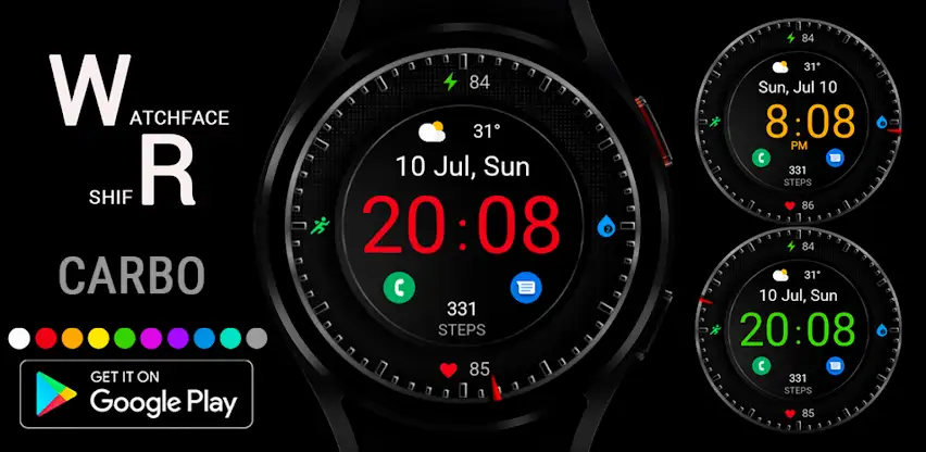 Carbo Watch Face Wear OS screenshot 1