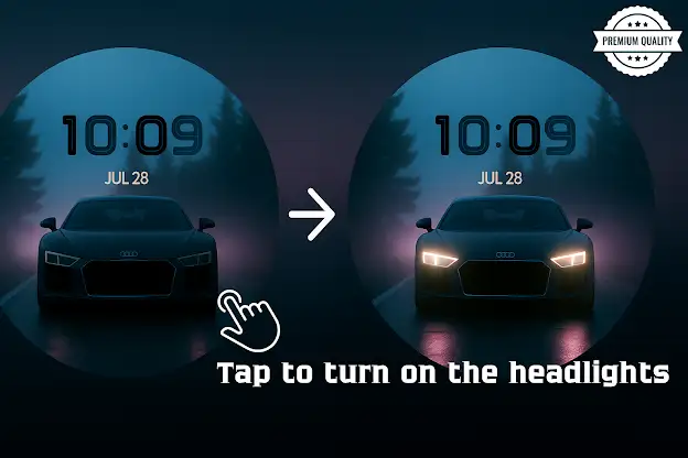 Dynamic Car Lights Watch Face screenshot 1