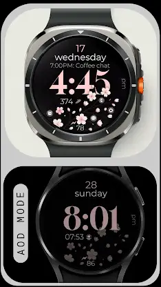 Cherry Blossom pink watch face screenshot 6