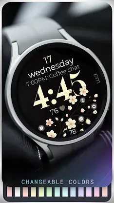 Cherry Blossom pink watch face screenshot 4