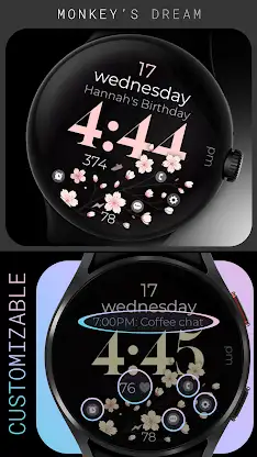 Cherry Blossom pink watch face screenshot 2