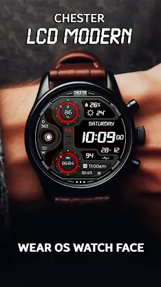 Chester LCD modern watch face screenshot 1