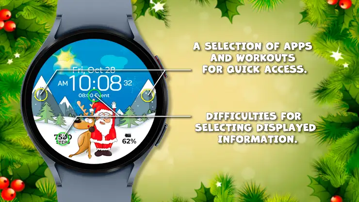 Chester Christmas watch face screenshot 3