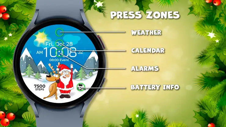 Chester Christmas watch face screenshot 4