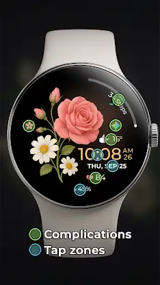 Flowers style watch face screenshot 4