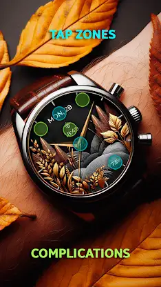 Golden Autumn Fall Watch Face screenshot 3