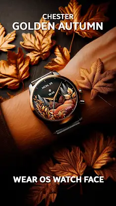 Golden Autumn Fall Watch Face screenshot 1