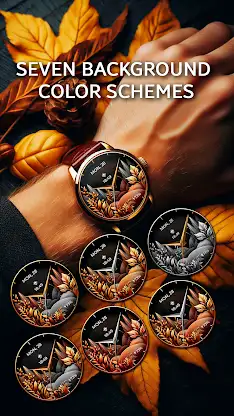 Golden Autumn Fall Watch Face screenshot 2