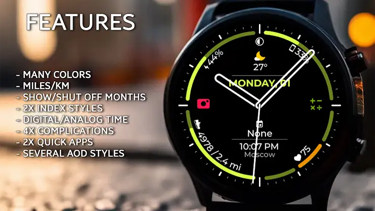Analog & Digital watch face screenshot 4