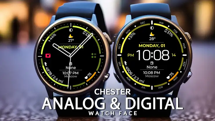 Analog & Digital watch face screenshot 1