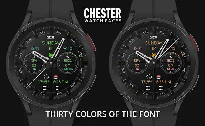 Chester Modern watch face screenshot 2