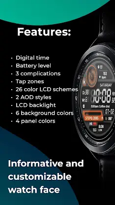 Chester Retro: LCD Watch Face screenshot 8