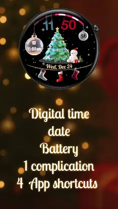 V.G. - Christmas watch face screenshot 2