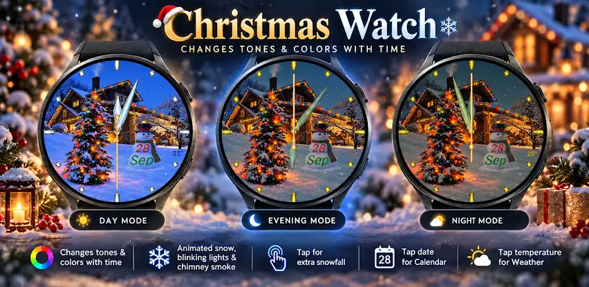 Christmas Watch -Animated face screenshot 2