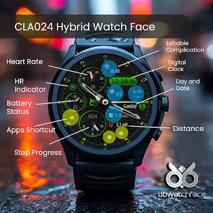 CLA024 Hybrid Watch Face screenshot 4