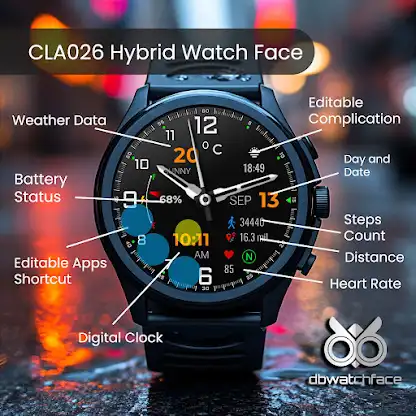CLA026 Hybrid Watch Face screenshot 5
