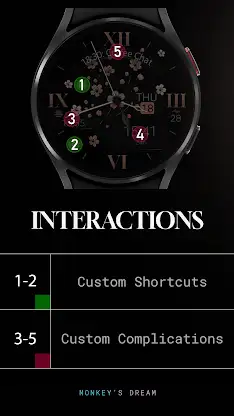 Classic Flowers watch face screenshot 8