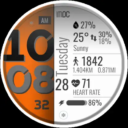 Clean Minimal Watch Face screenshot 3