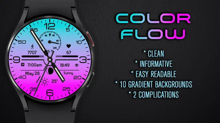 Color Flow Watch Face screenshot 5