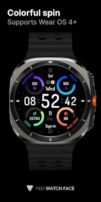Colorful spin: Watch Face screenshot 3