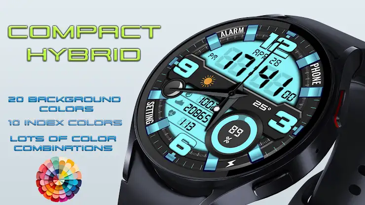 Compact Hybrid Watch Face screenshot 3