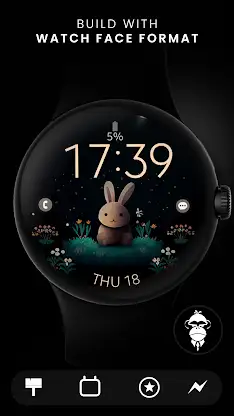 Cute Bunny digital watch face screenshot 6