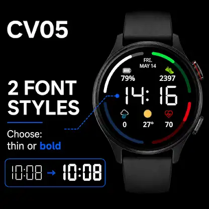 Clear Vision CV05 Watch Face screenshot 3