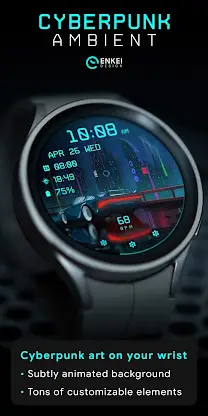 Cyberpunk Ambient - watch face screenshot 2