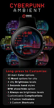 Cyberpunk Ambient - watch face screenshot 3