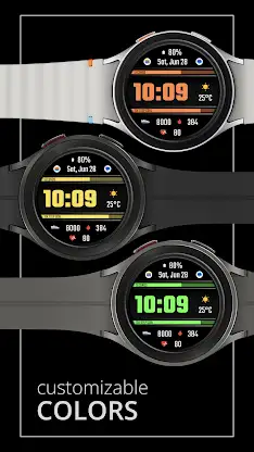 DADAM108: Digital Watch Face screenshot 2