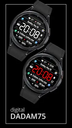 DADAM75: Digital Watch Face screenshot 1