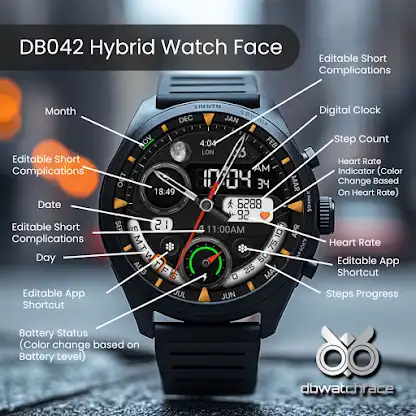 DB042 Hybrid Watch Face screenshot 8