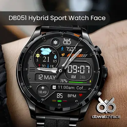 DB051 Hybrid Sport Watch Face screenshot 6