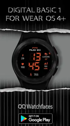 Digital Basic 1 Wear OS 5+ screenshot 1