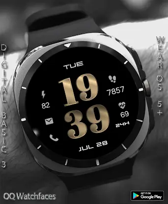 Digital Basic 3 Wear OS 5+ screenshot 1