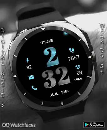 Digital Basic 3 Wear OS 5+ screenshot 2