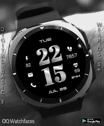 Digital Basic 3 Wear OS 5+ screenshot 3