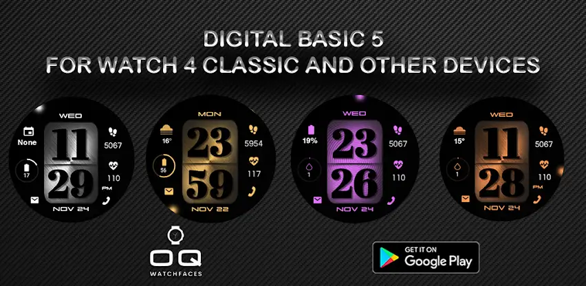 Digital Basic 5  Wear OS 4+ screenshot 3
