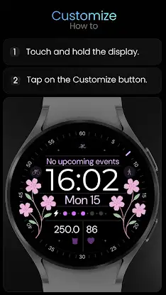Digital Floral Watch Face screenshot 8
