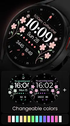 Digital Floral Watch Face screenshot 4