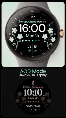 Digital Floral Watch Face screenshot 7