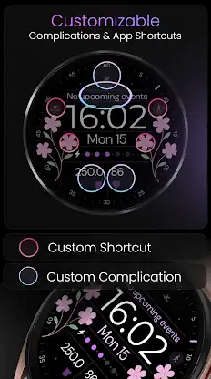 Digital Floral Watch Face screenshot 3