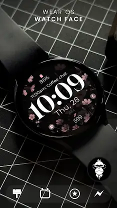 Digital Flowers watch face screenshot 2